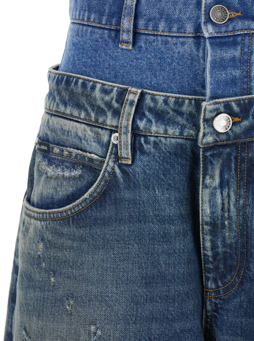 Blue Loose High Rise Jeans 3