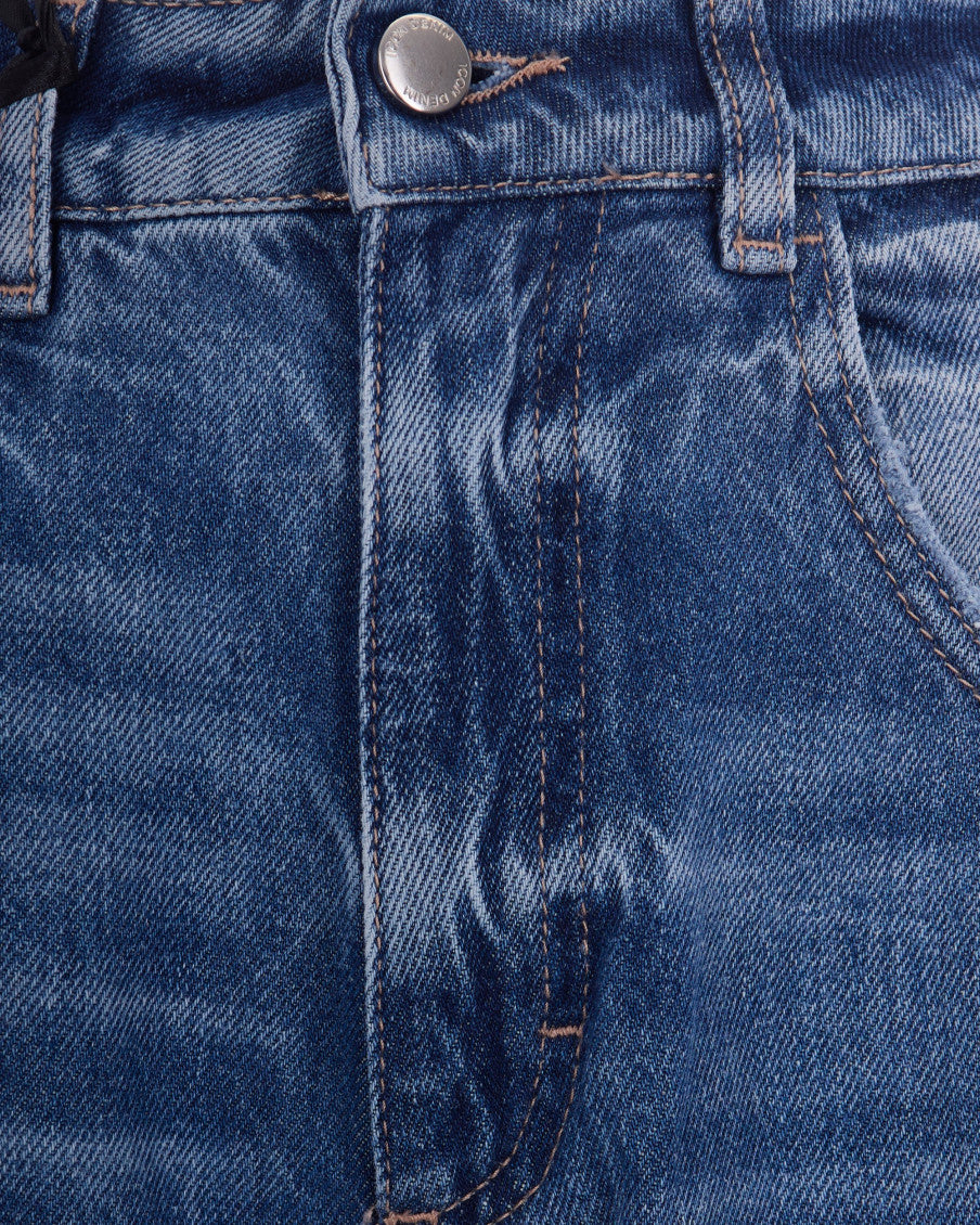 Blue Relaxed Mid Rise Jeans 2