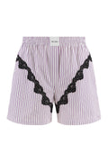 Dark Purple Stripes Shorts 1