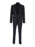 Black Peaked Lapel Suit 1