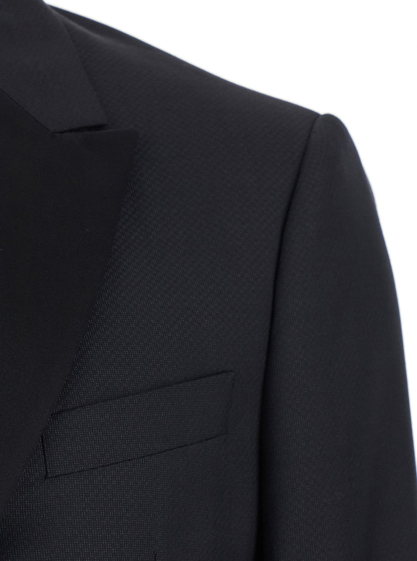 Black Peaked Lapel Suit 3