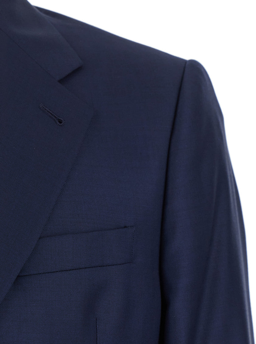 Blue Notched Lapel Suit 3