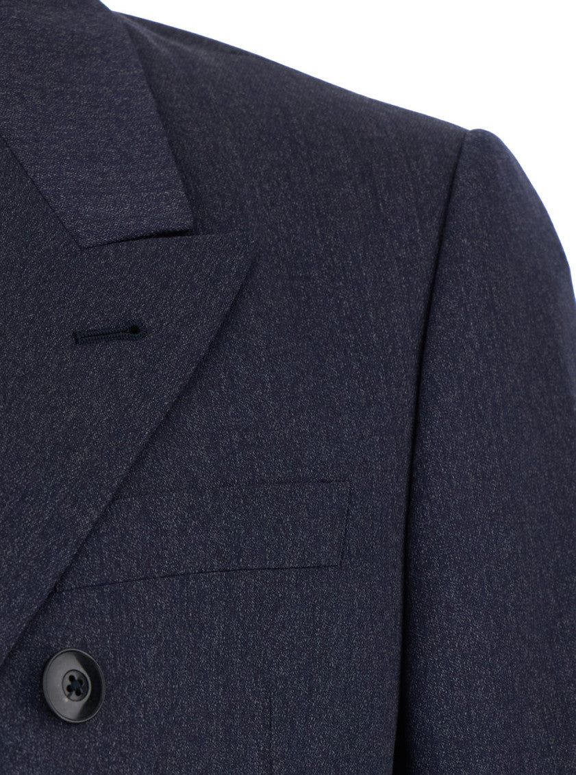 Navy Blue Double Breasted Suit 3
