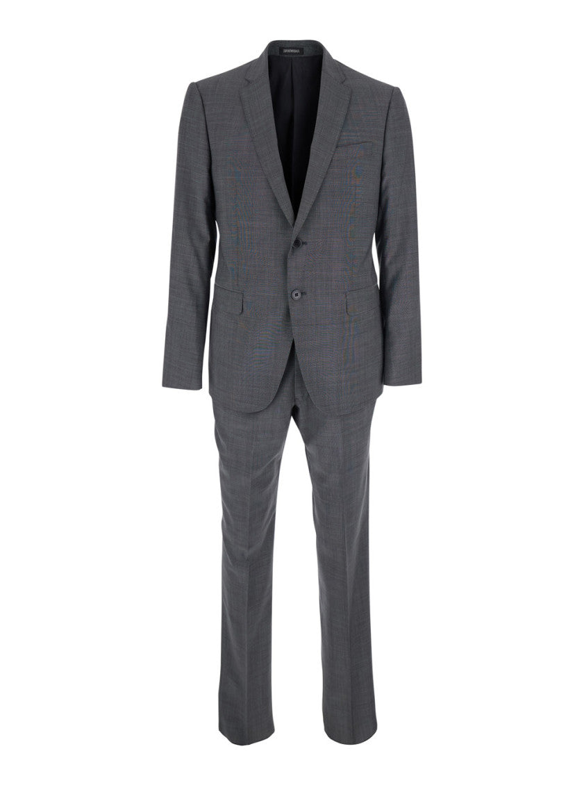 Grey Notched Lapel Suit 1