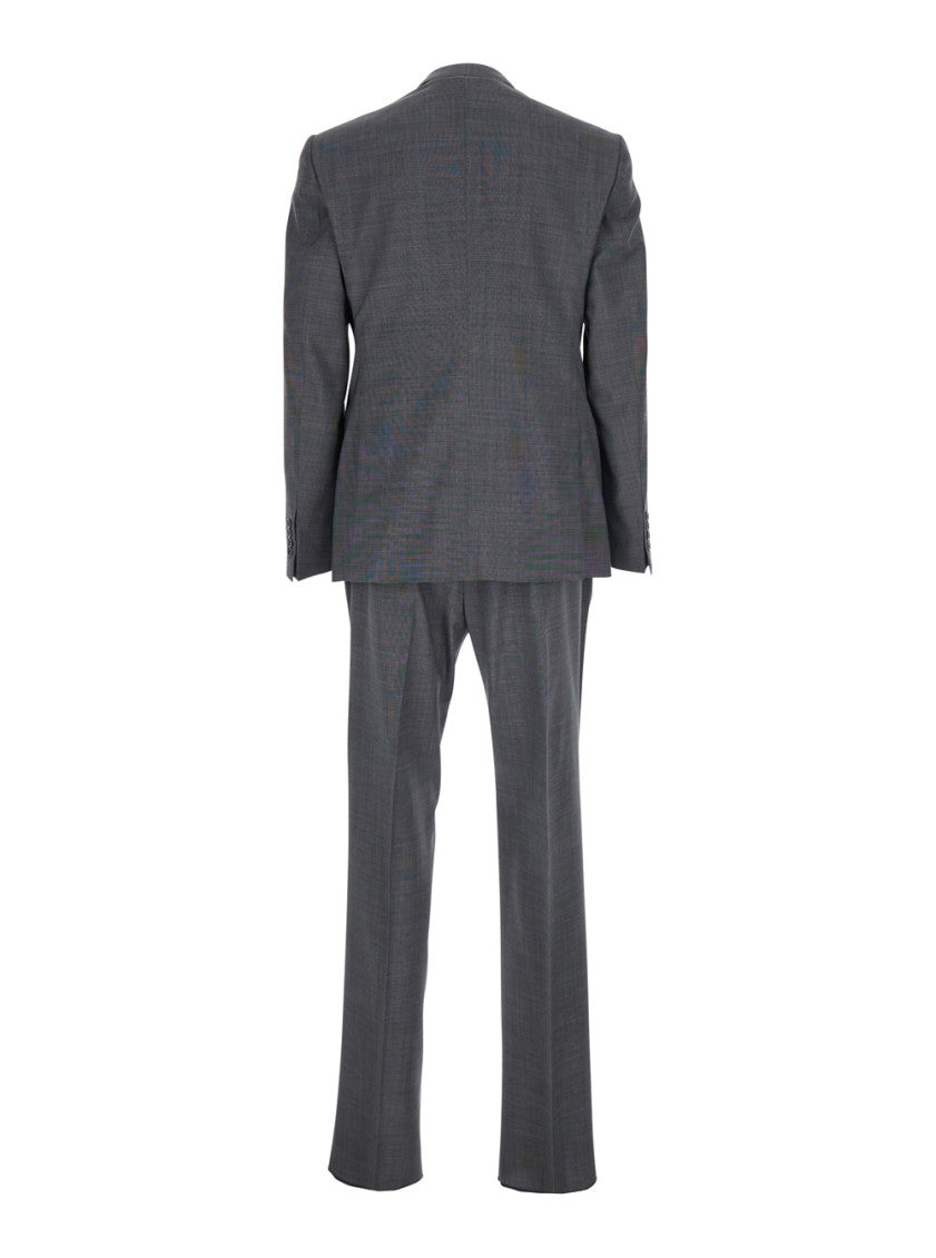 Grey Notched Lapel Suit 2