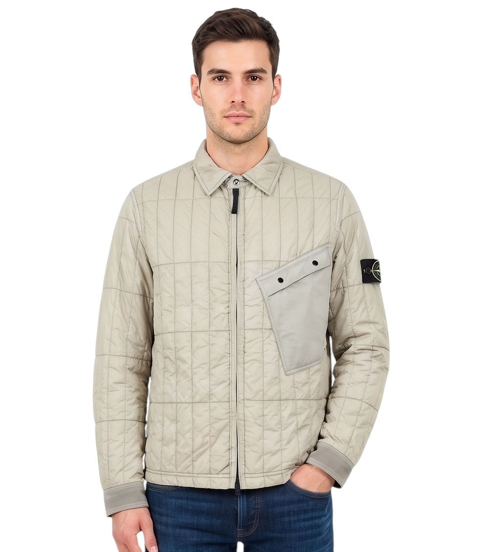 Light Beige Quilted Jacket 1