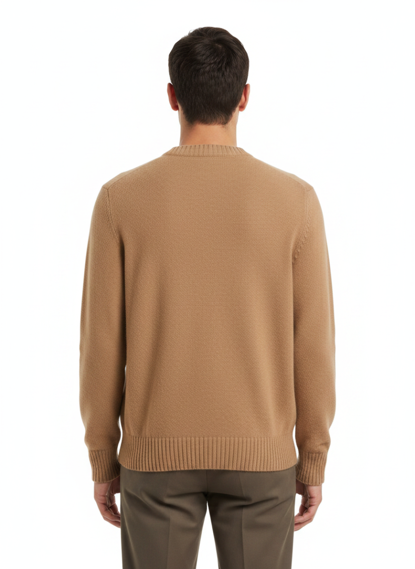 Beige Crew Neck Sweater 3