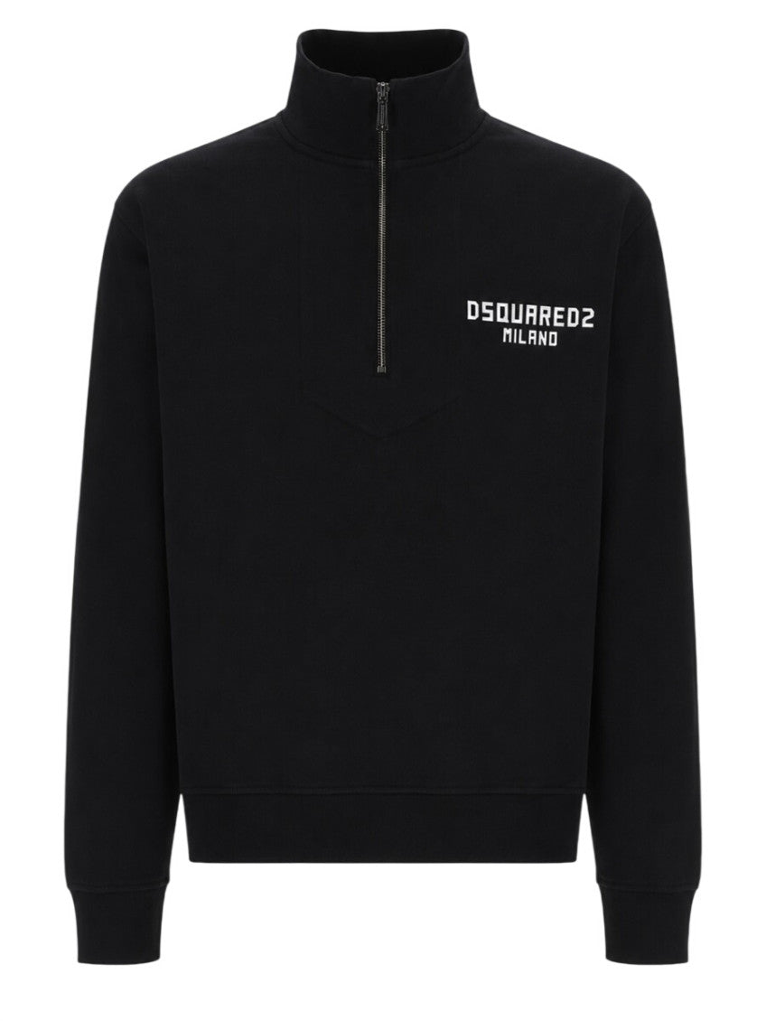 Black Half Zip Sweatshirt 1