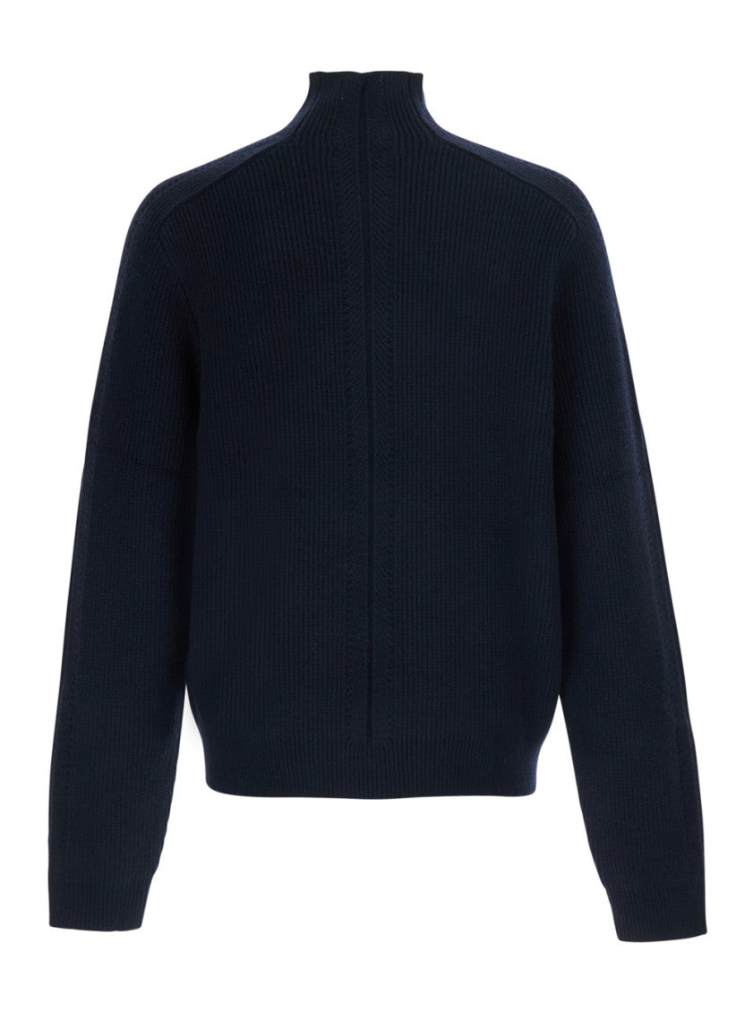 Navy Blue Knitted Cardigan 2