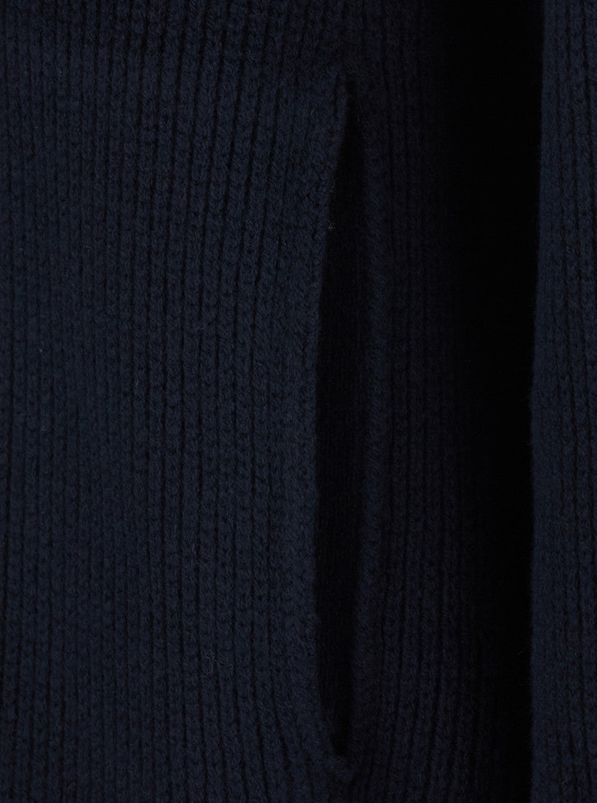 Navy Blue Knitted Cardigan 3