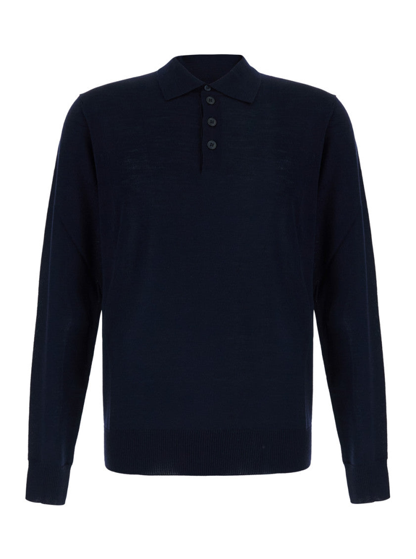Navy Blue Polo Sweater 1