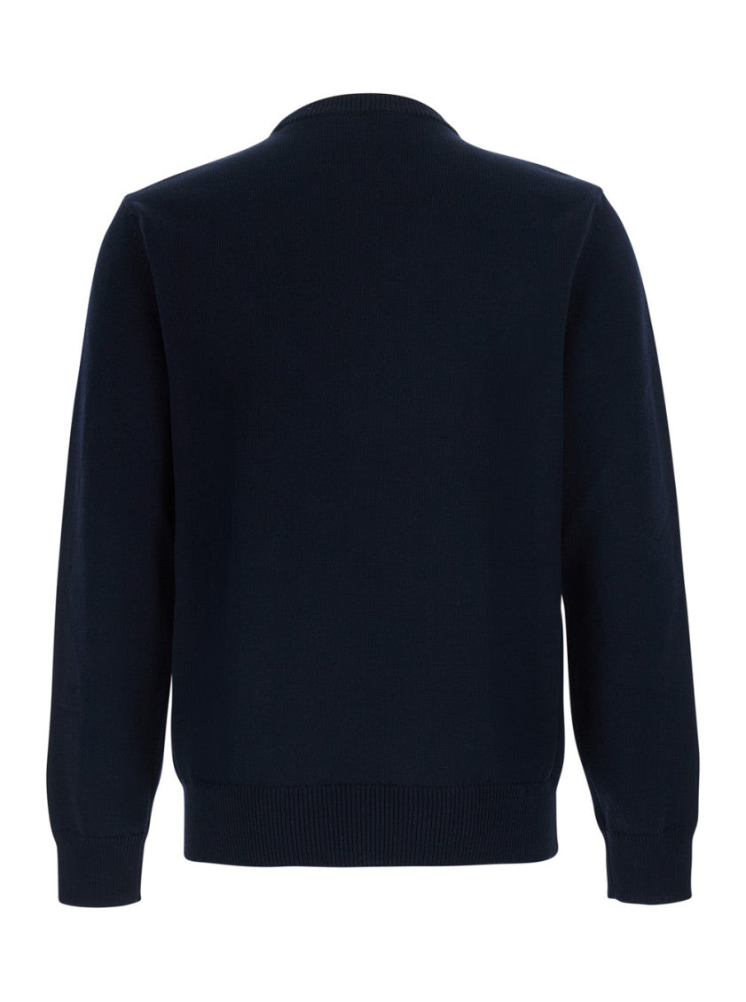 Navy Blue Crew Neck Sweater 2