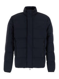 Navy Blue Quilted Down Jacket 1