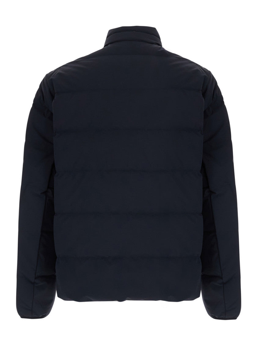 Navy Blue Quilted Down Jacket 2