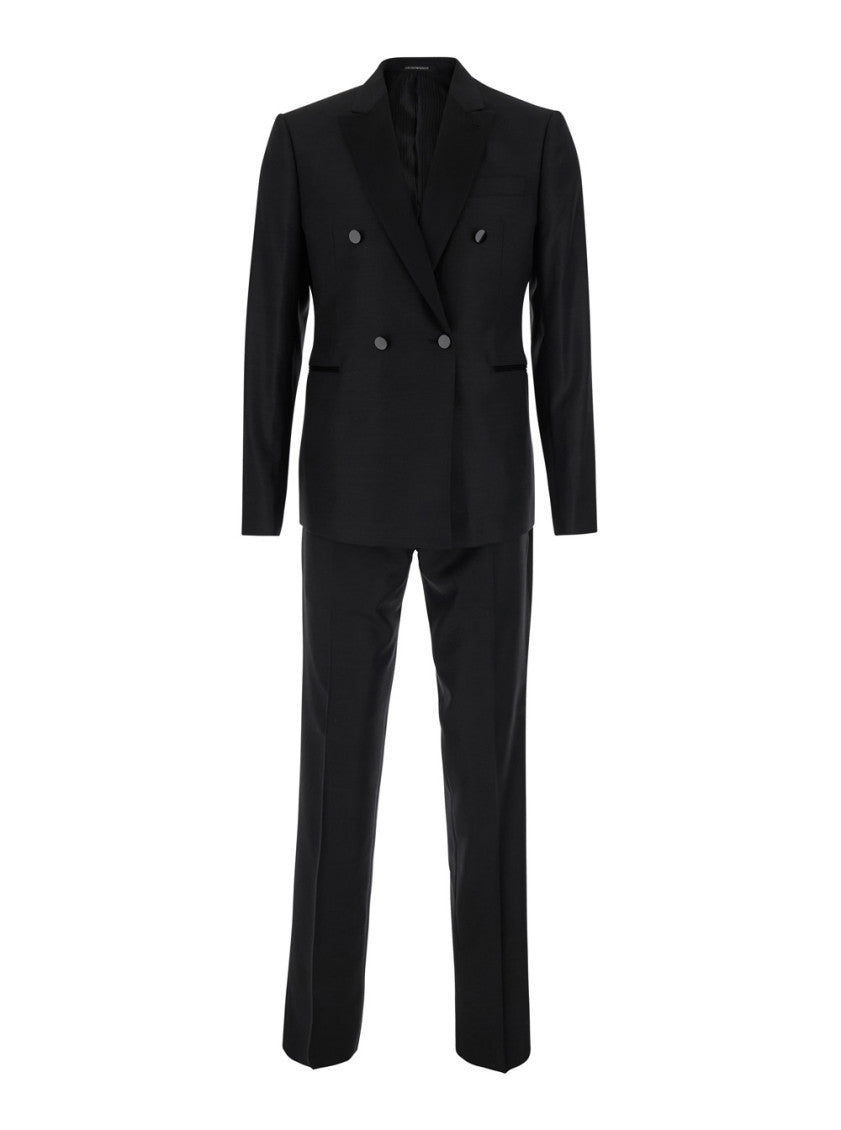 Black Double Breasted Suit 1