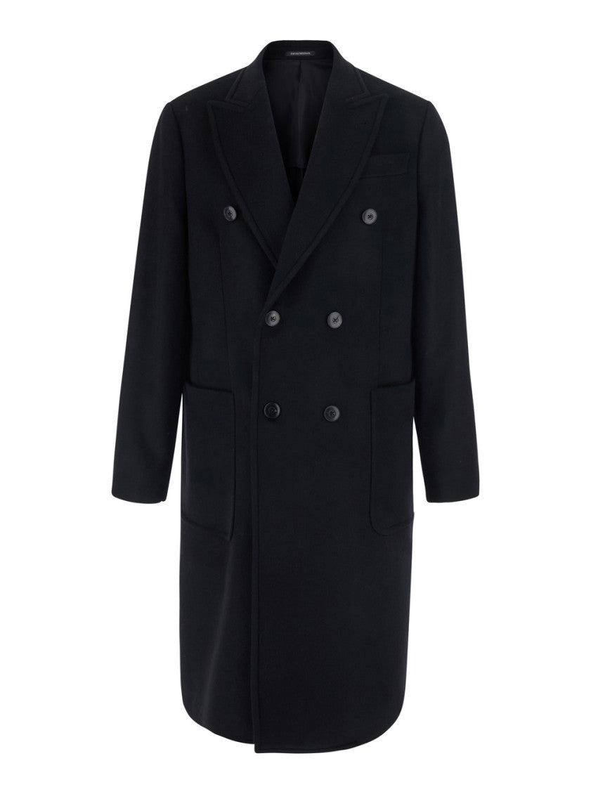Black Double Breasted Coat 1