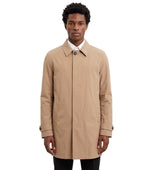 Beige Solid Trench Coat 1