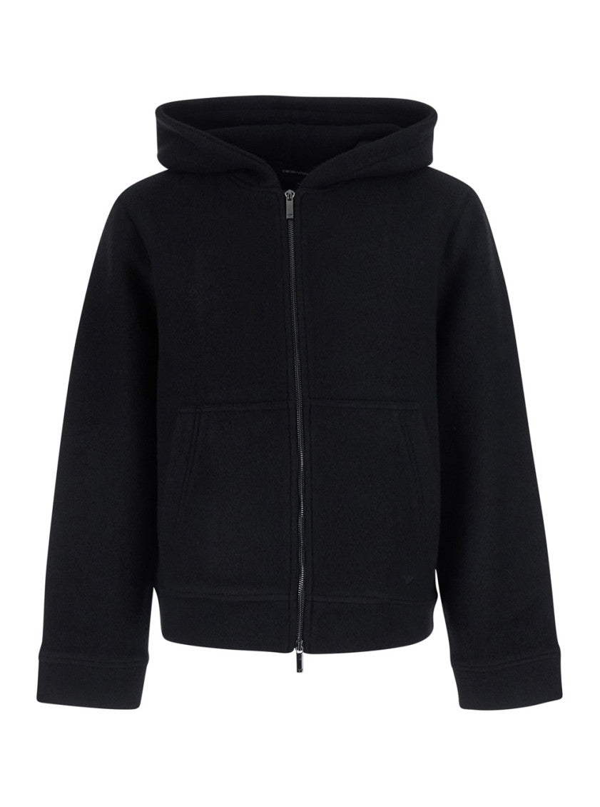 Black Regular Hooded Jacket 1