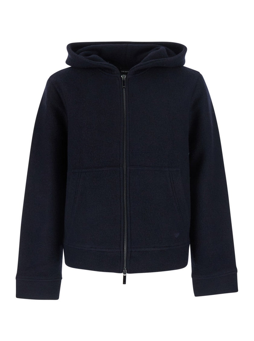 Blue Regular Hooded Jacket 1