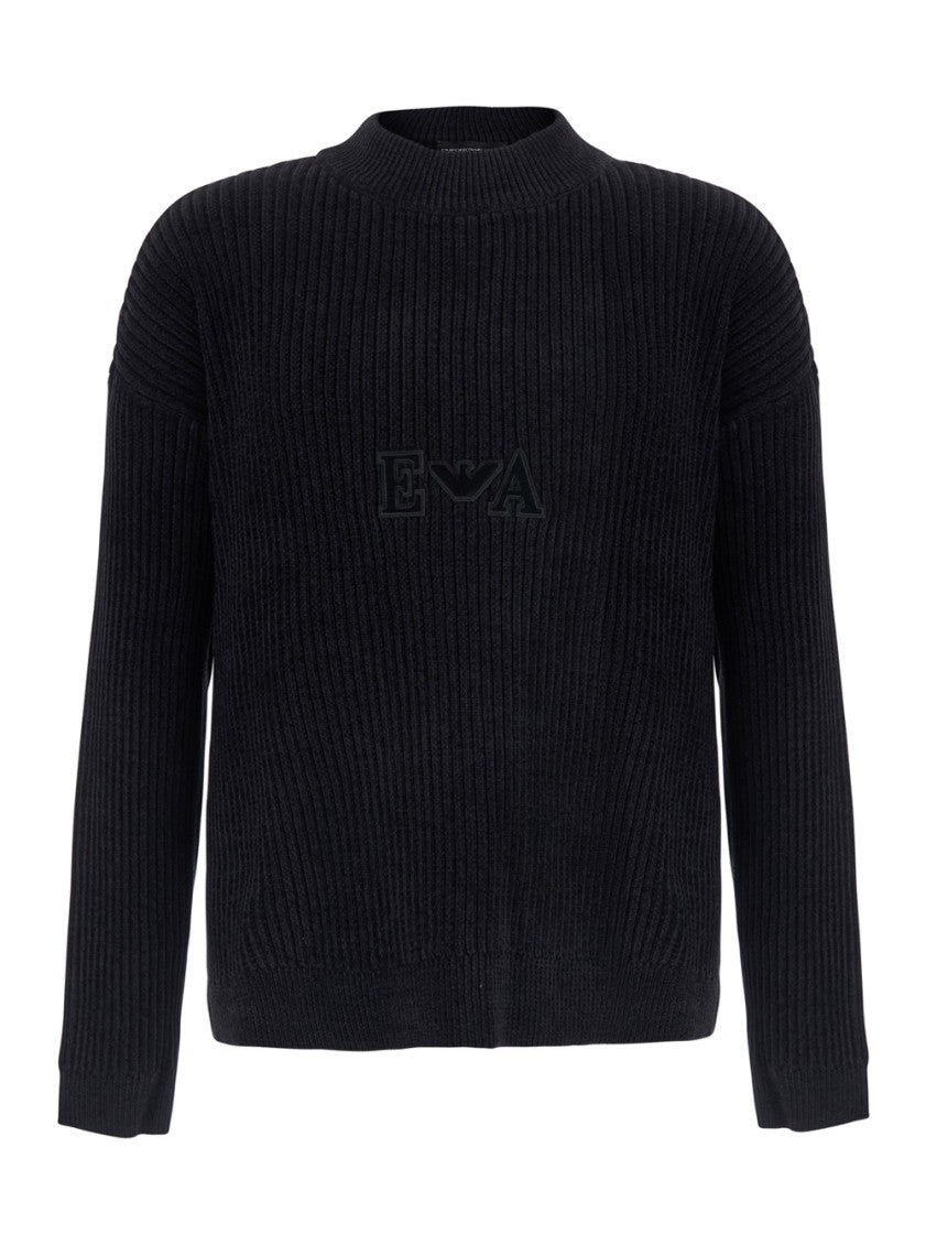 Black Crew Neck Sweater 1