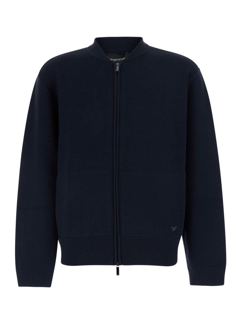 Blue Zip-Up Cardigan 1