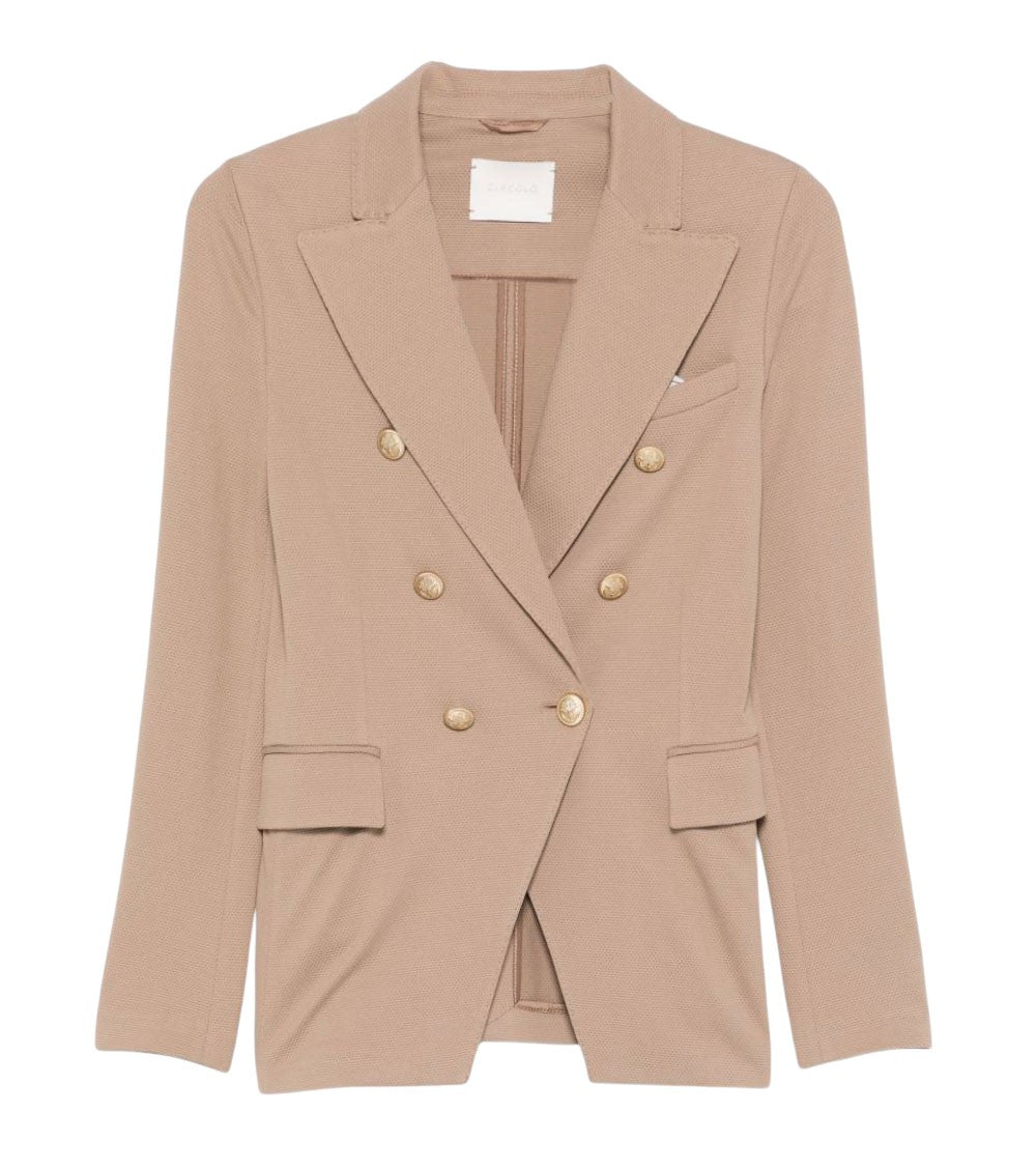 Light Brown Notched Lapel Blazer 1