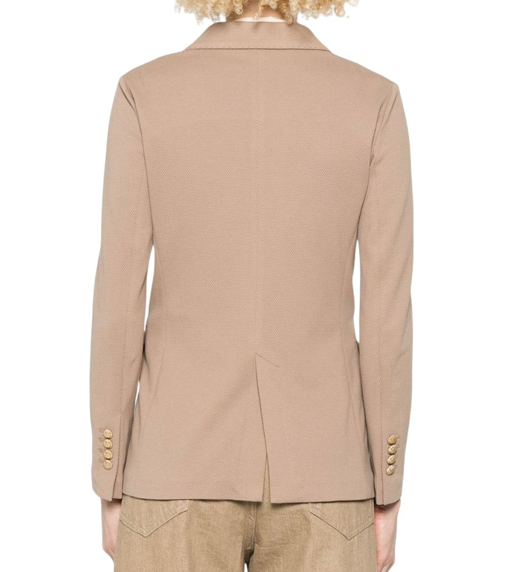 Light Brown Notched Lapel Blazer 2