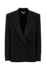 Black Peaked Lapel Blazer 1