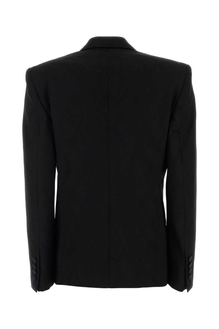 Black Peaked Lapel Blazer 2