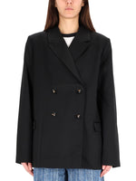 Black Notched Lapel Blazer 1