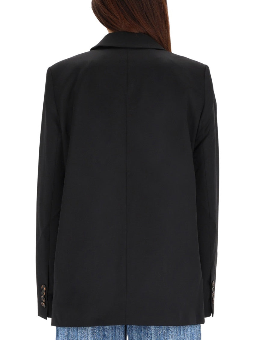 Black Notched Lapel Blazer 2
