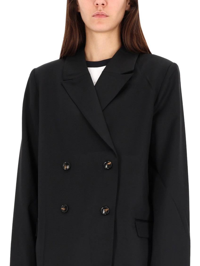Black Notched Lapel Blazer 4