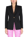Black Peaked Lapel Blazer 1