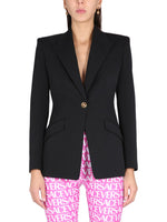 Black Peaked Lapel Blazer 1