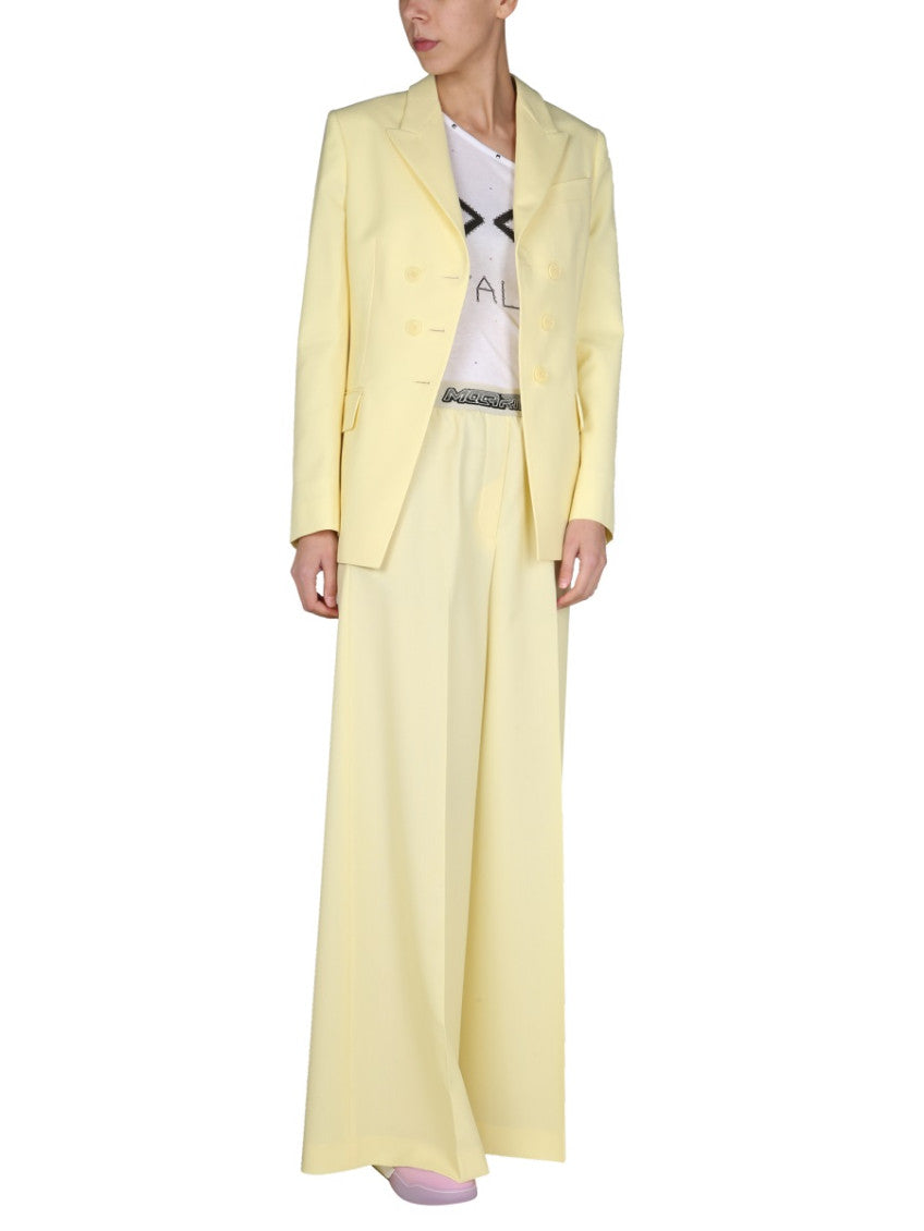 Yellow Notched Lapel Blazer 2