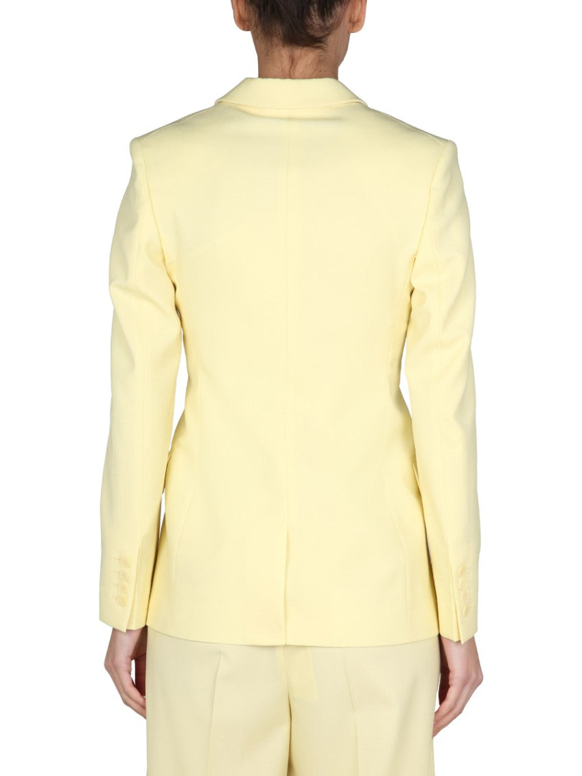 Yellow Notched Lapel Blazer 3