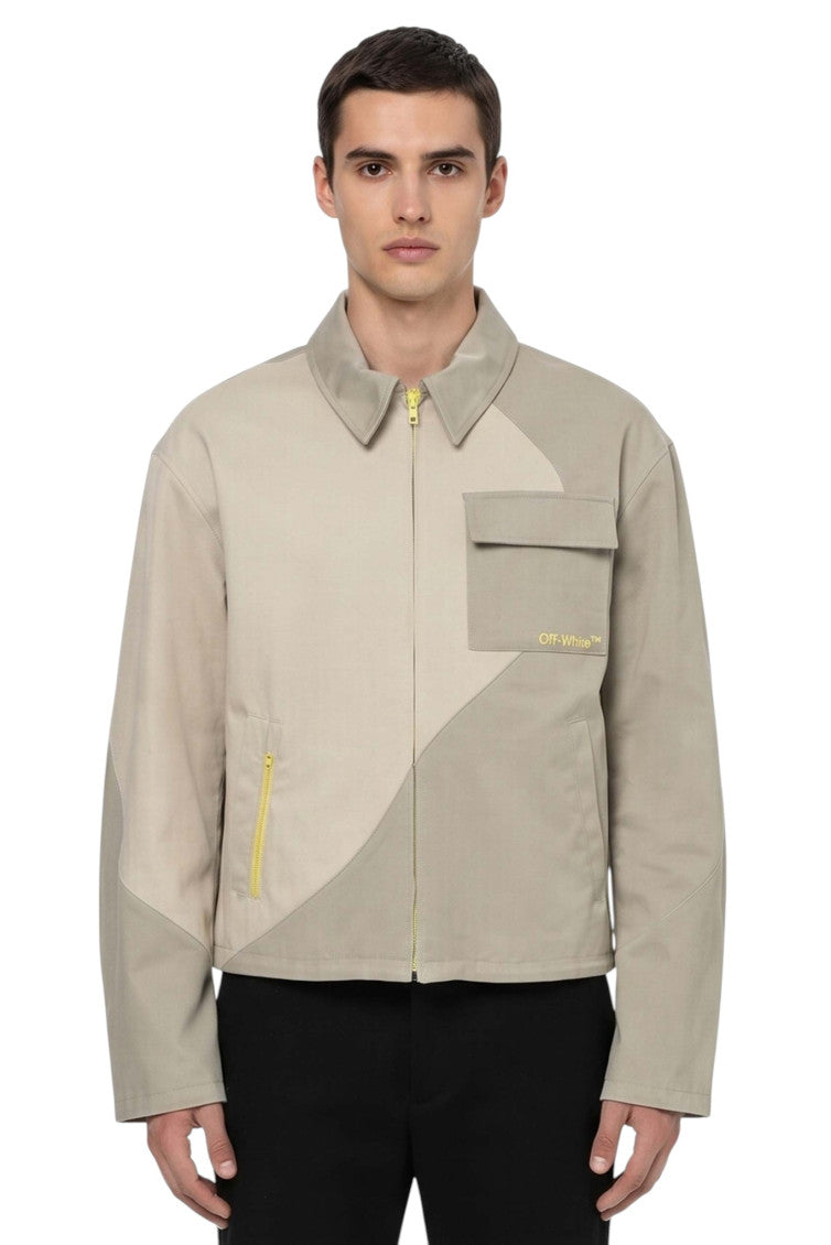 Beige Shirt Collar Jacket 1