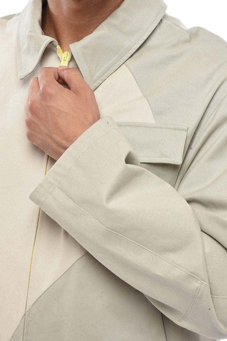Beige Shirt Collar Jacket 3