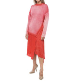 Pink Ombre Crew Neck Midi Dress 1