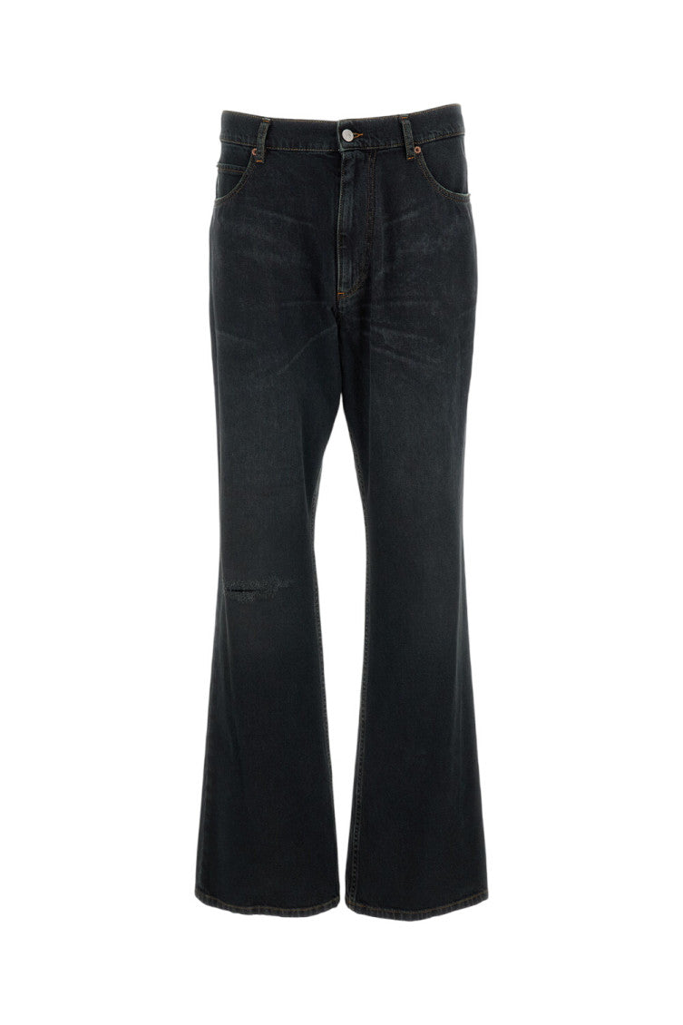 Dark Blue Mid Rise Jeans 1