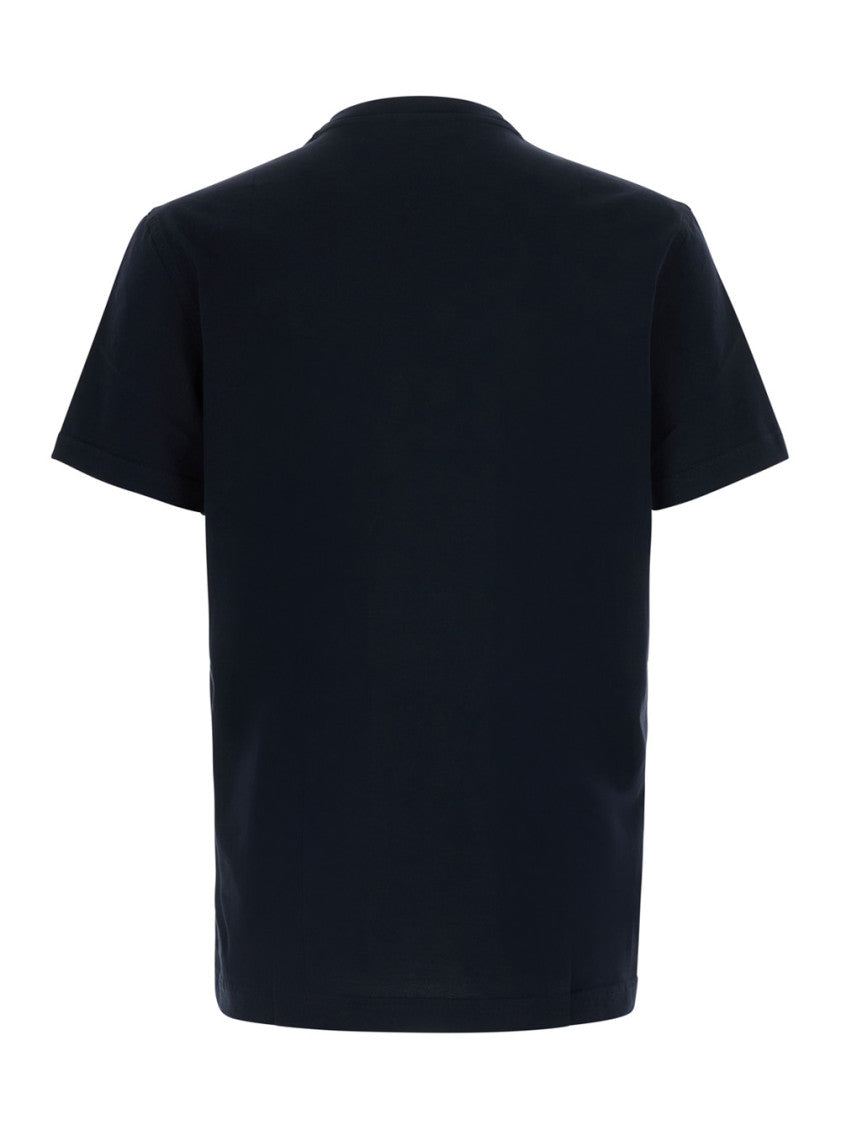 Navy Blue Solid T-Shirt 2