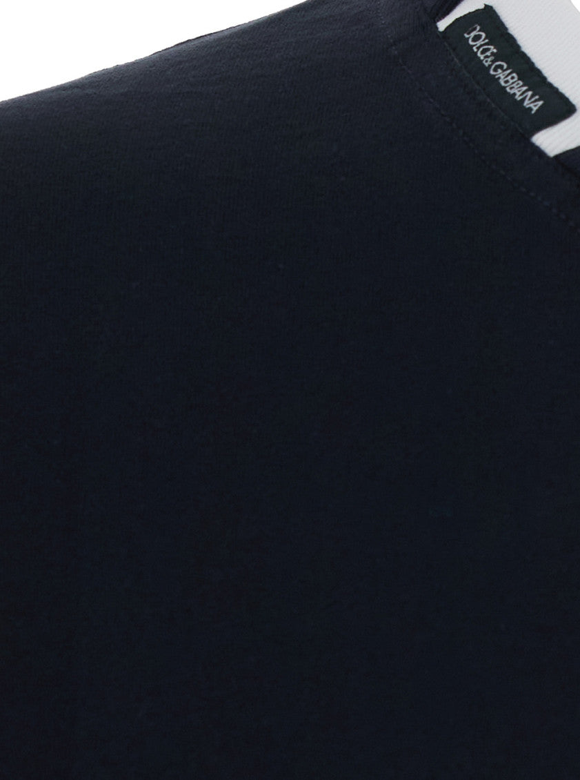 Navy Blue Solid T-Shirt 3