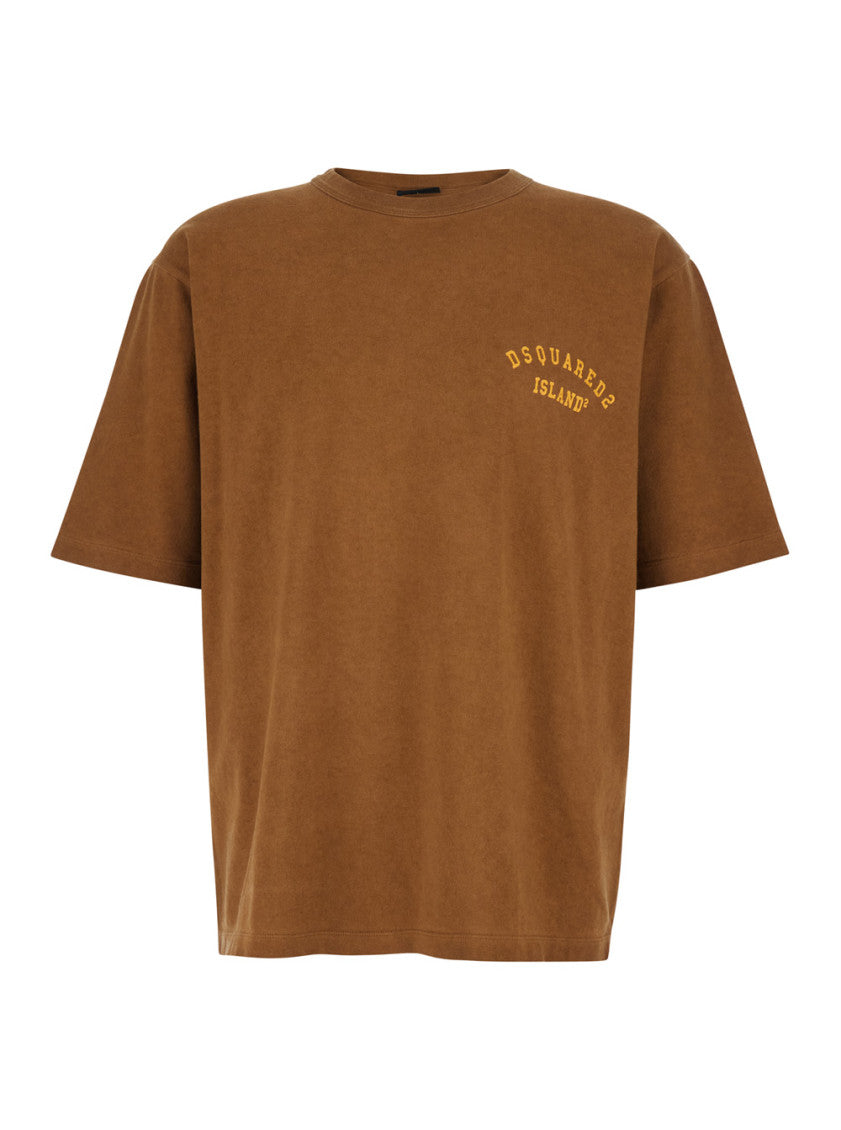 Brown Crew Neck T-Shirt 1