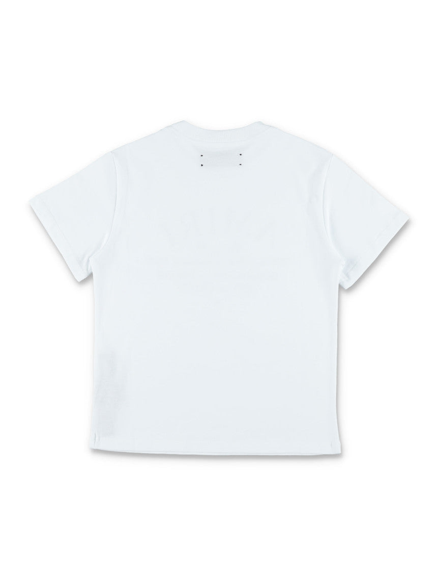 Kids White Printed T-Shirt 2