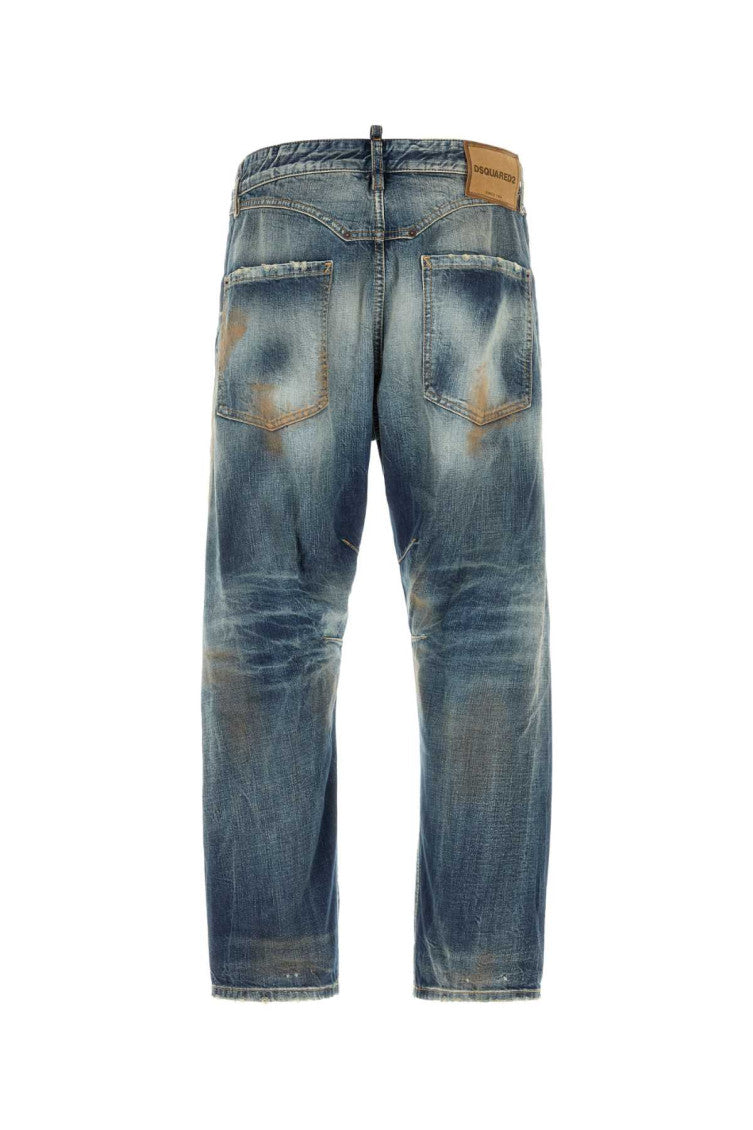Blue Mid Rise Jeans 2