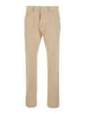 Beige Mid Rise Jeans 1