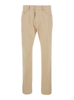 Beige Mid Rise Jeans 1