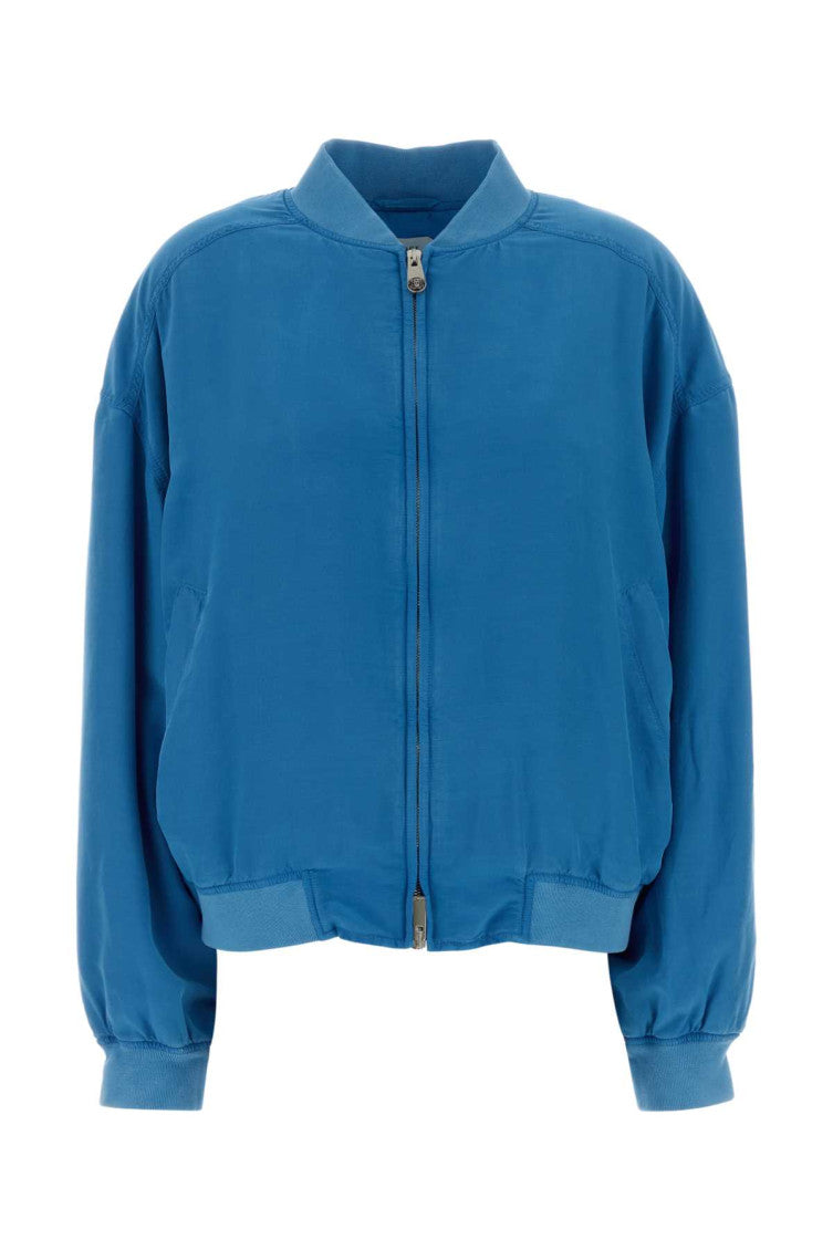 Blue Mock Collar Jacket 1