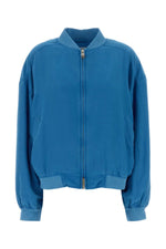 Blue Mock Collar Jacket 1