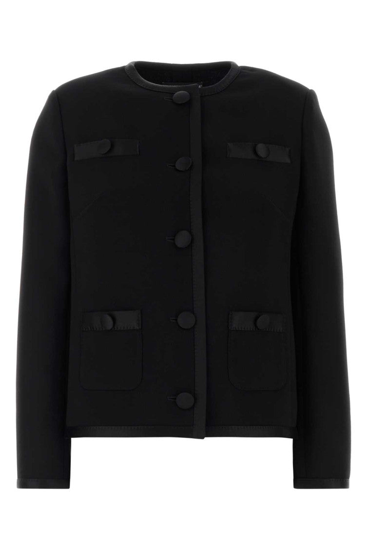 Black Round Neck Jacket 1